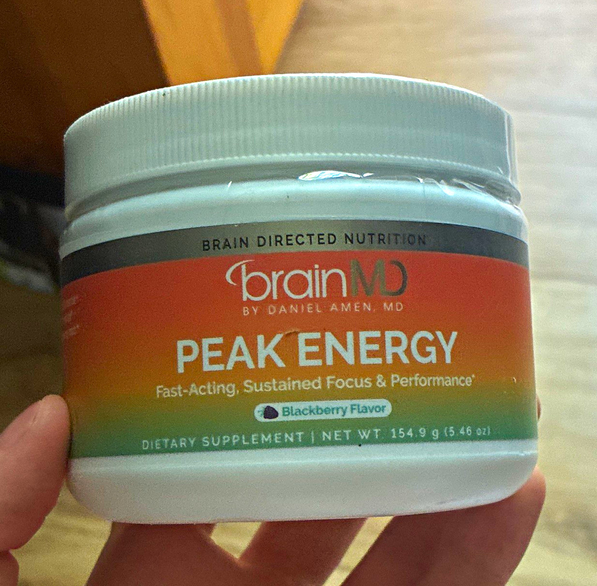 brainMD Peak Energy Energy Support Powder Blackberry 5.46oz Exp 04/2028