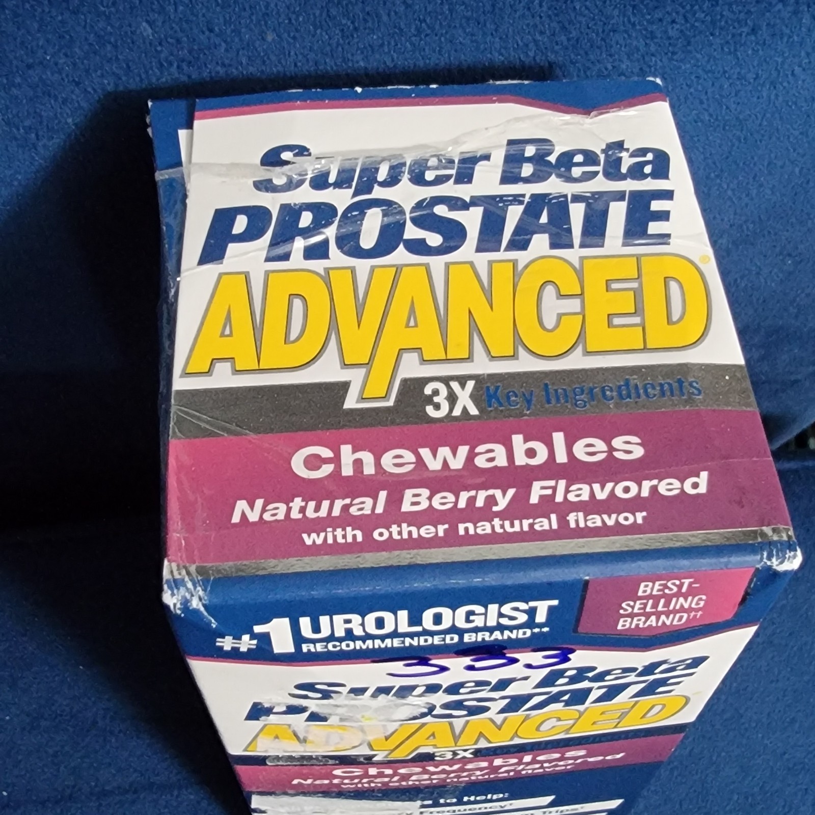 Super Beta Prostate Advanced Chewable 60 Count Natural Berry Flavor Dietary Supp