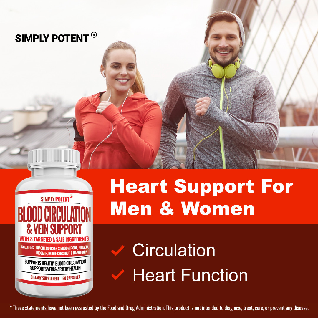 Blood Circulation Supplement Horse Chestnut Hawthorn | Leg Vein Support | 90 Cap