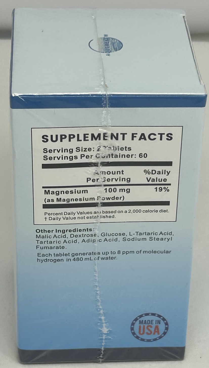 AQUERENEW Molecular Hydrogen Tablets Water Additive 120 Count New Sealed