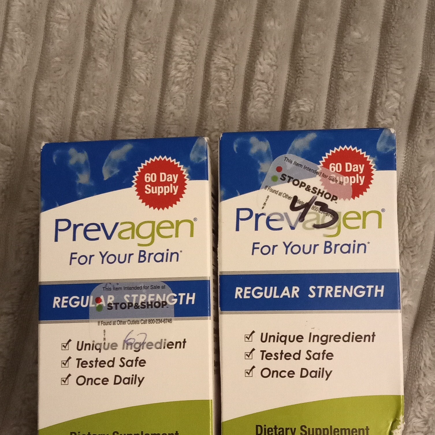 Prevagen Regular Strength 120 Capsules 10mg Lot Of 2