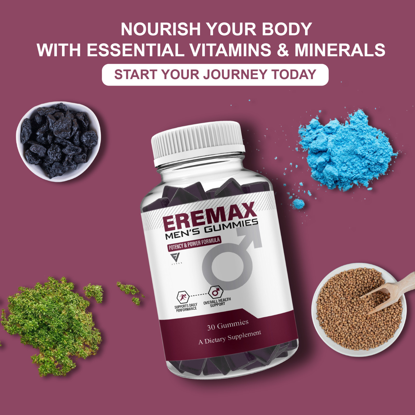 (5 Pack) Eremax Performance Gummies, Eremax Advanced Formula (5 Month Supply)