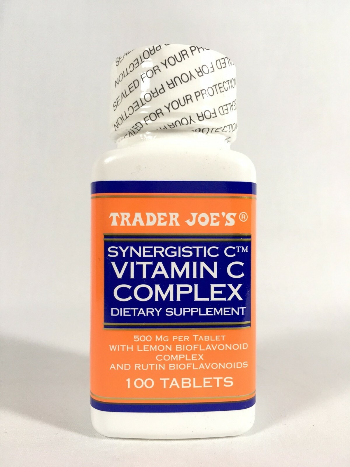 Vitamin C Trader Joe’s Synergistic C Complex 500 Mg w/ Bioflavanoids 100 tablets
