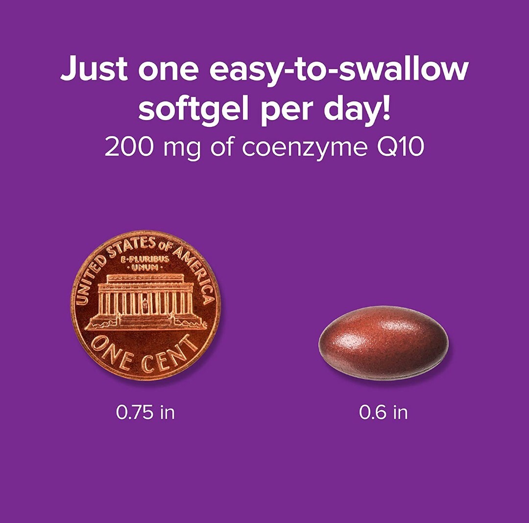 Webber Naturals. Coenzyme Q10. 200mg. Cardiovascular System. 60 Softgels. 01/26.