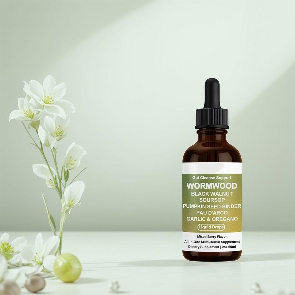 Premium ut Cleanse Liquid Drops – Black Walnut Soursop Pumpkin Seed Bind USN. P