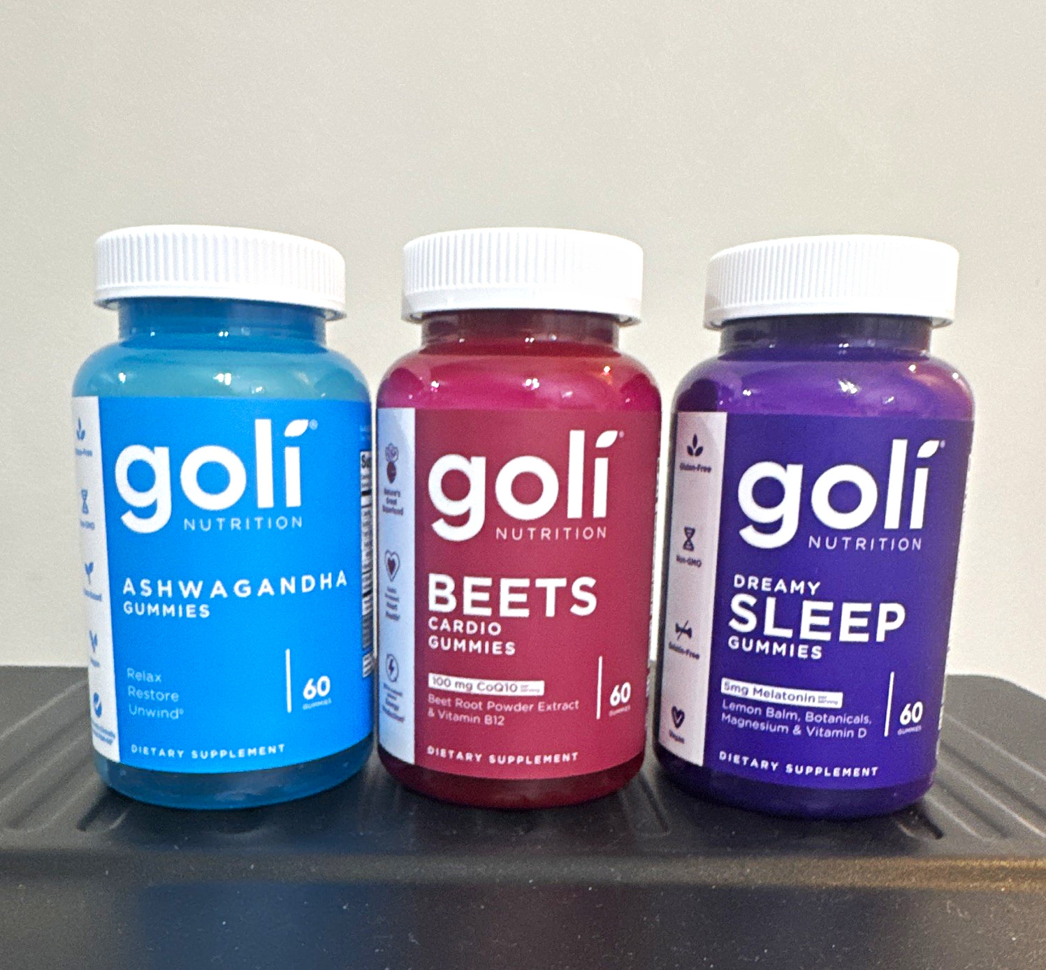 Goli Nutrition Ashwagandha + Beets + Dreamy Sleep Lemon Balm Gummies 60 Ct