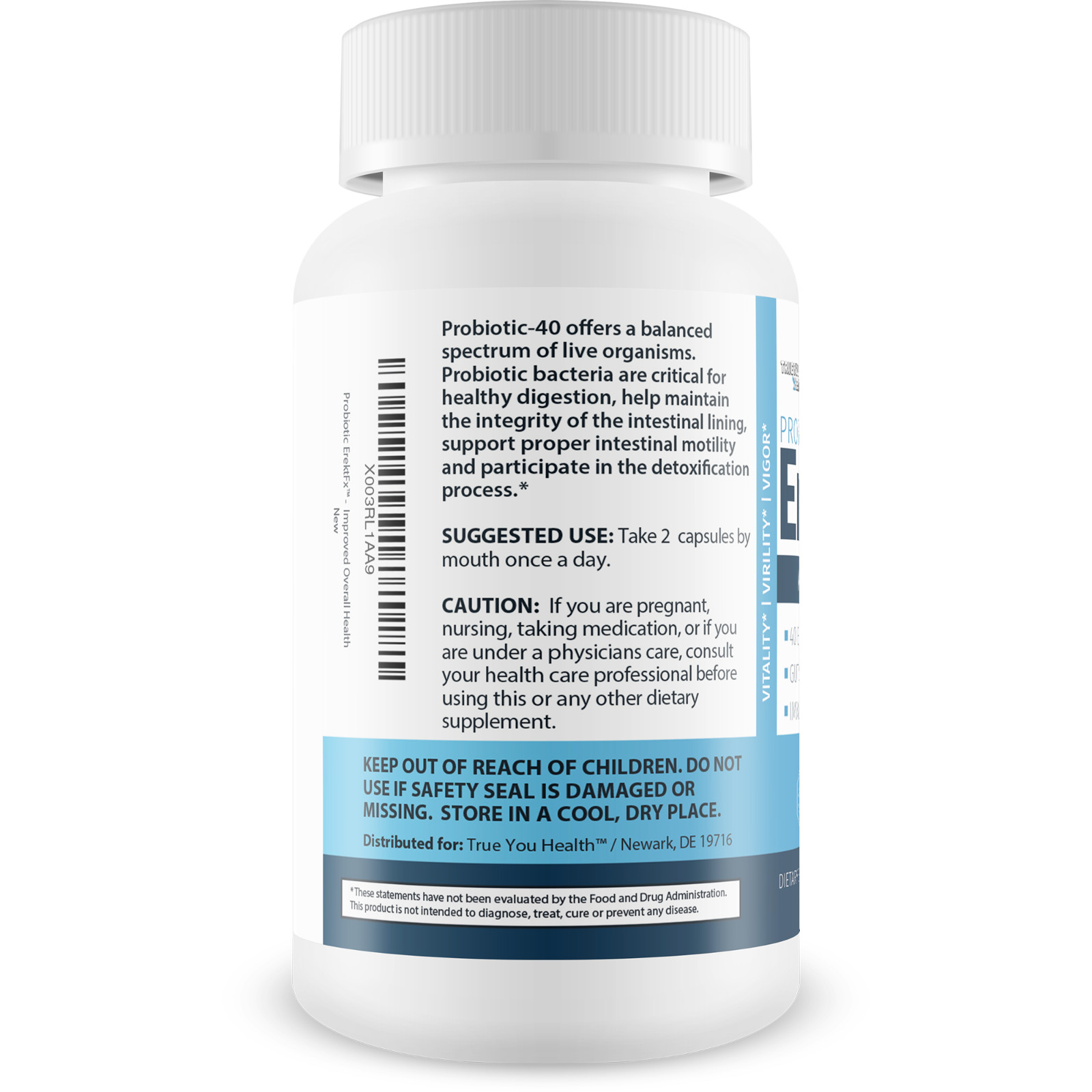 Probiotic ErektFx – Male Probiotics – Lift Your Gut Health to Support You