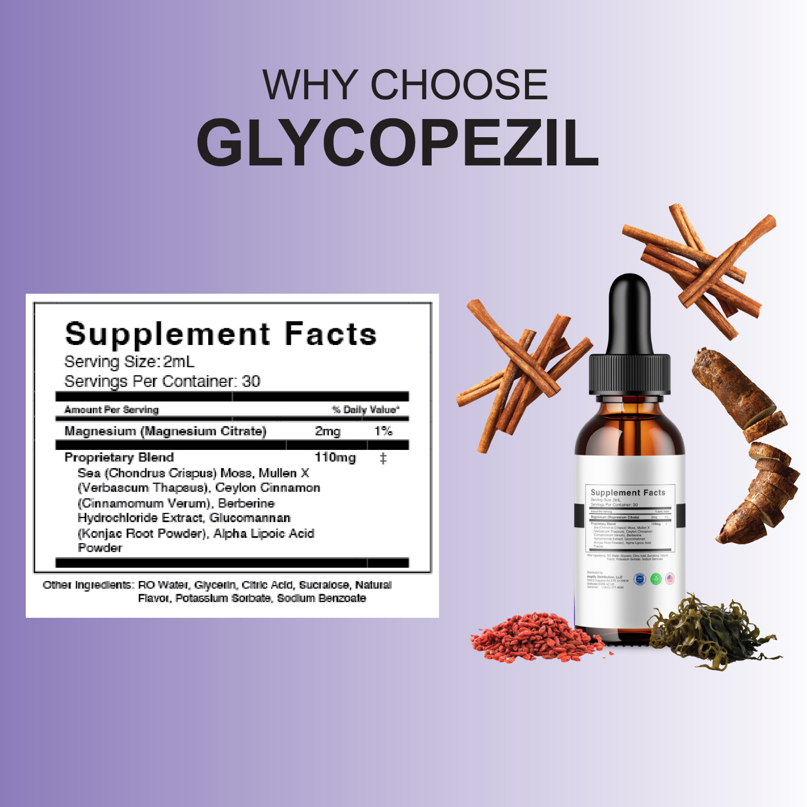 (5 Pack) Glycopezil Advanced Drops, Glyco Pezil Blood Support Formula (10oz)