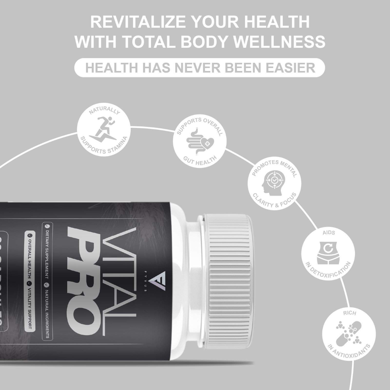 (5 Pack) Vital Pro Capsules, Vital Pro Performance Supplement (300 Capsules)