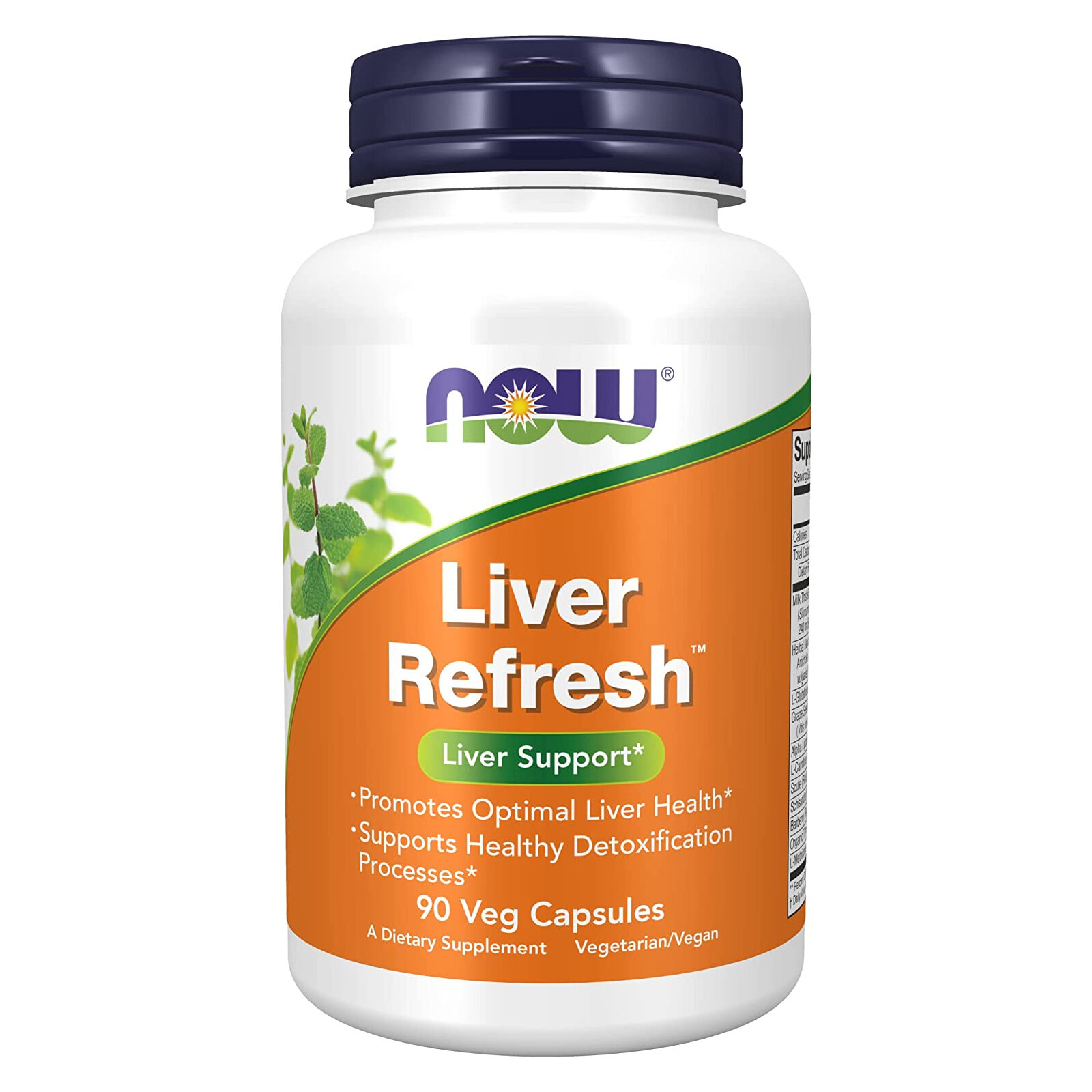 NOW Liver Refresh – 90 Veg Caps, with Milk Thistle Extract and Herb-Enzyme blend
