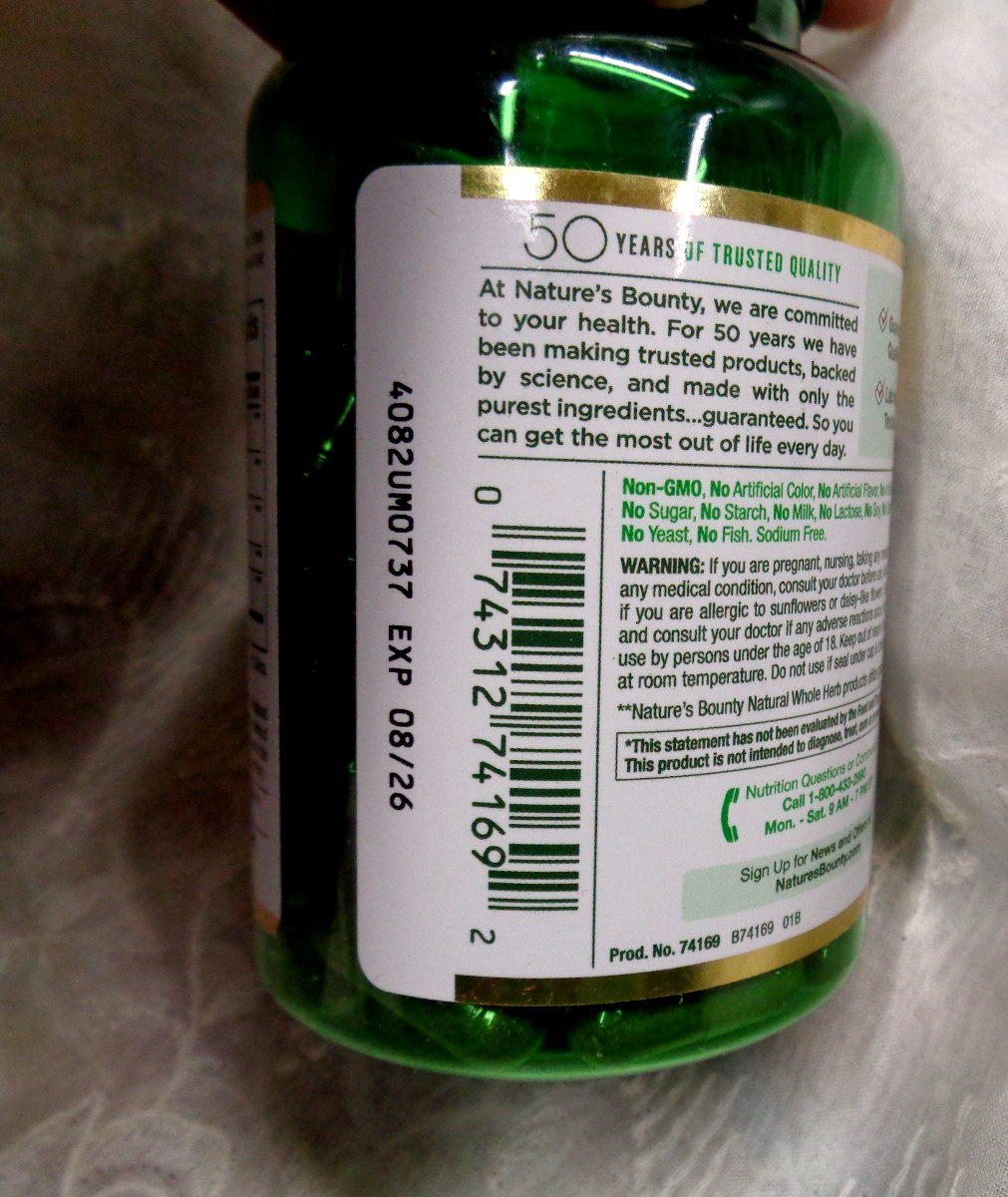 Lot/3 NATURE’S BOUNTY Echinacea Complex Whole Herb 450mg 100 Capsules EXP 8/26
