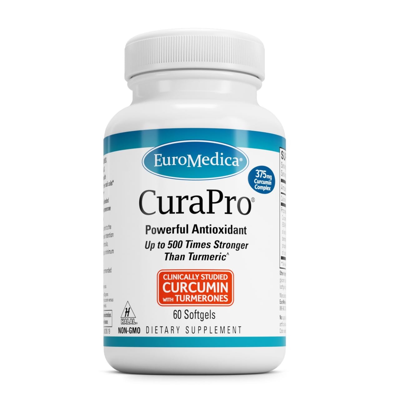 EuroMedica CuraPro 375 mg – Liver, Heart & Brain Health 60 Count (Pack of 1)