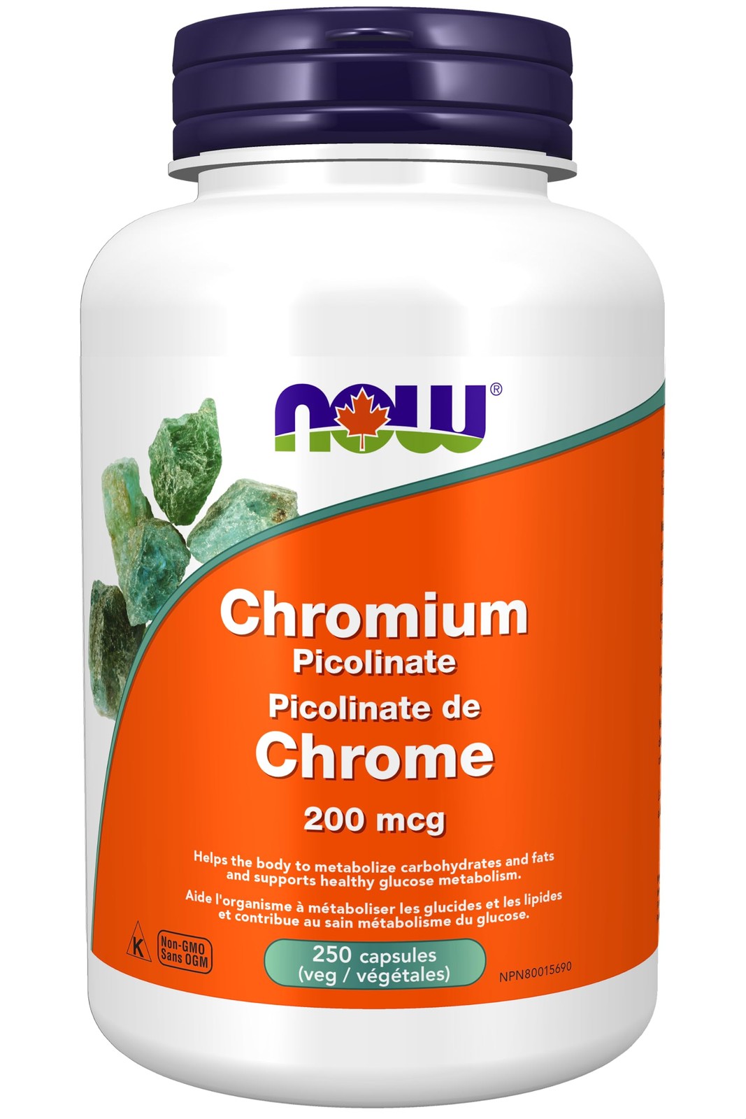 NOW Foods Supplements, Chromium Picolinate 250 Count (Pack of 1), No Color