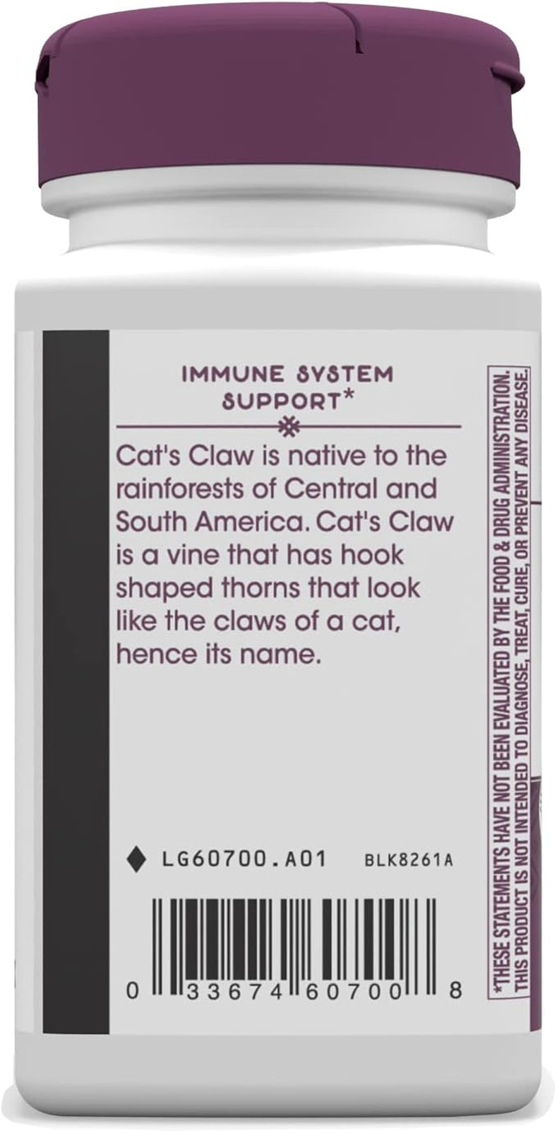 Nature’s Way Standardized Cat’s Claw Extract, 175 Mg per Serving, 60 Capsules