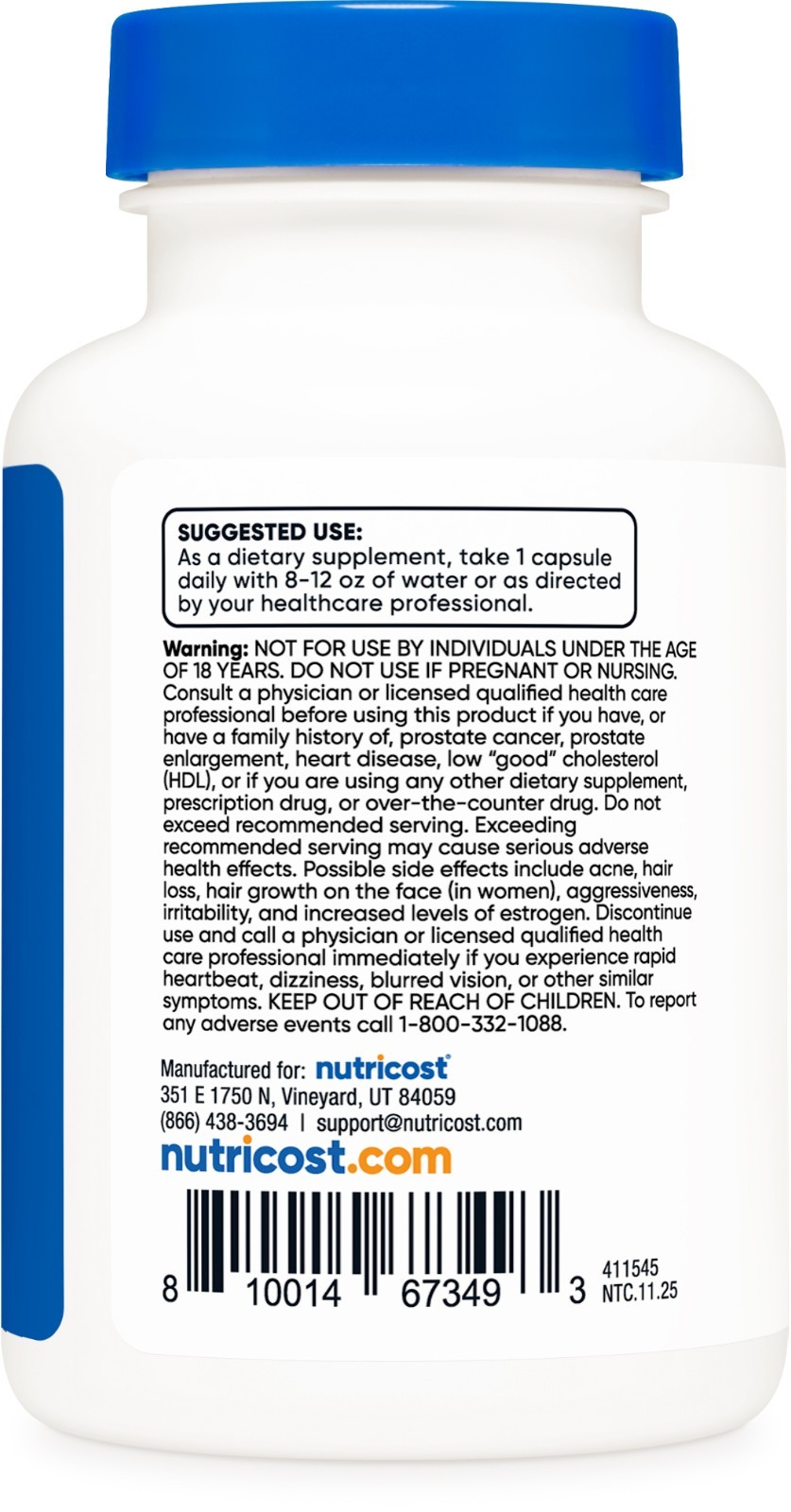 Nutricost Pregnenolone 100mg, 120 Capsules – Non-GMO, Gluten Free