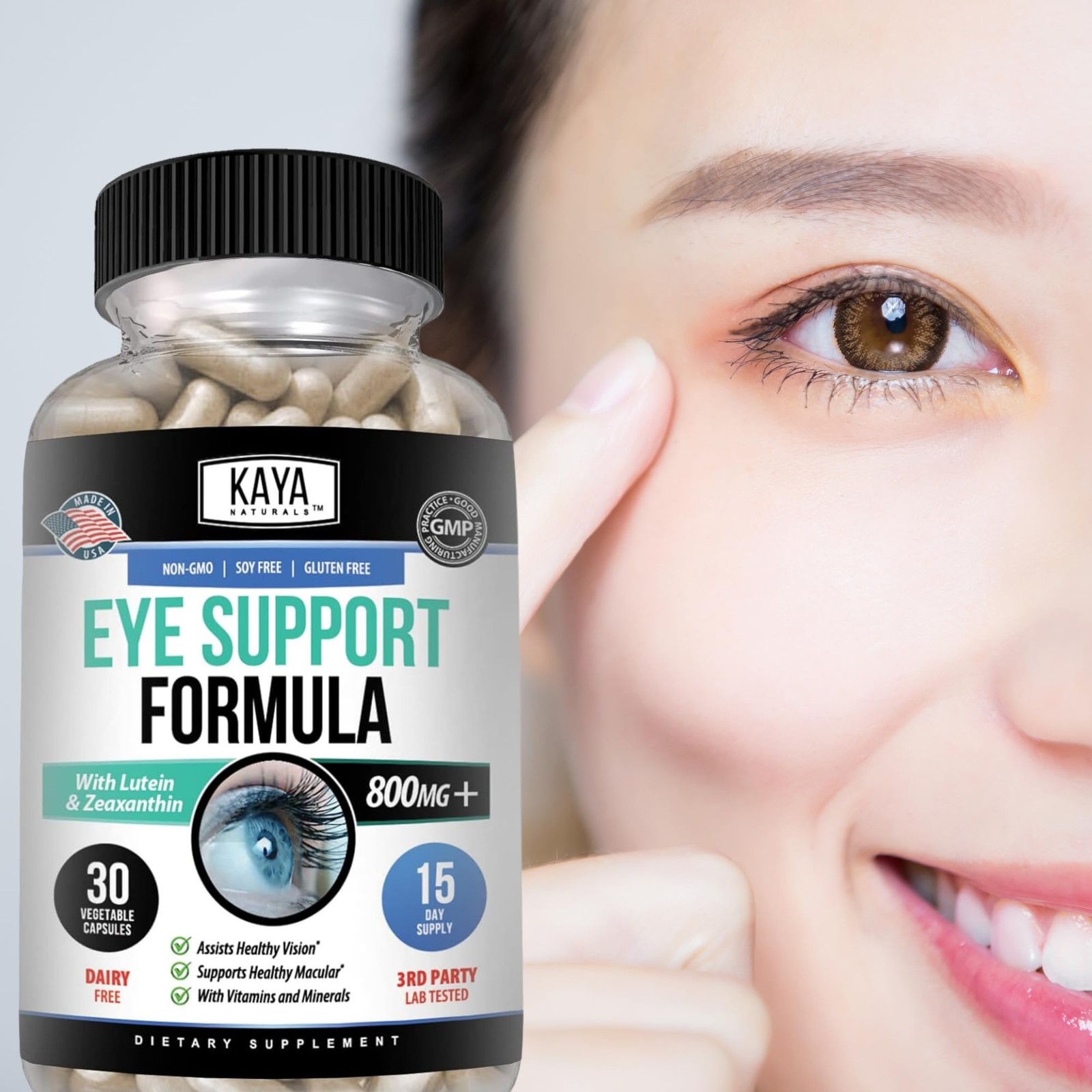 Kaya Naturals Eye Health Supplement, Lutein and 30 Count (Pack of 1)