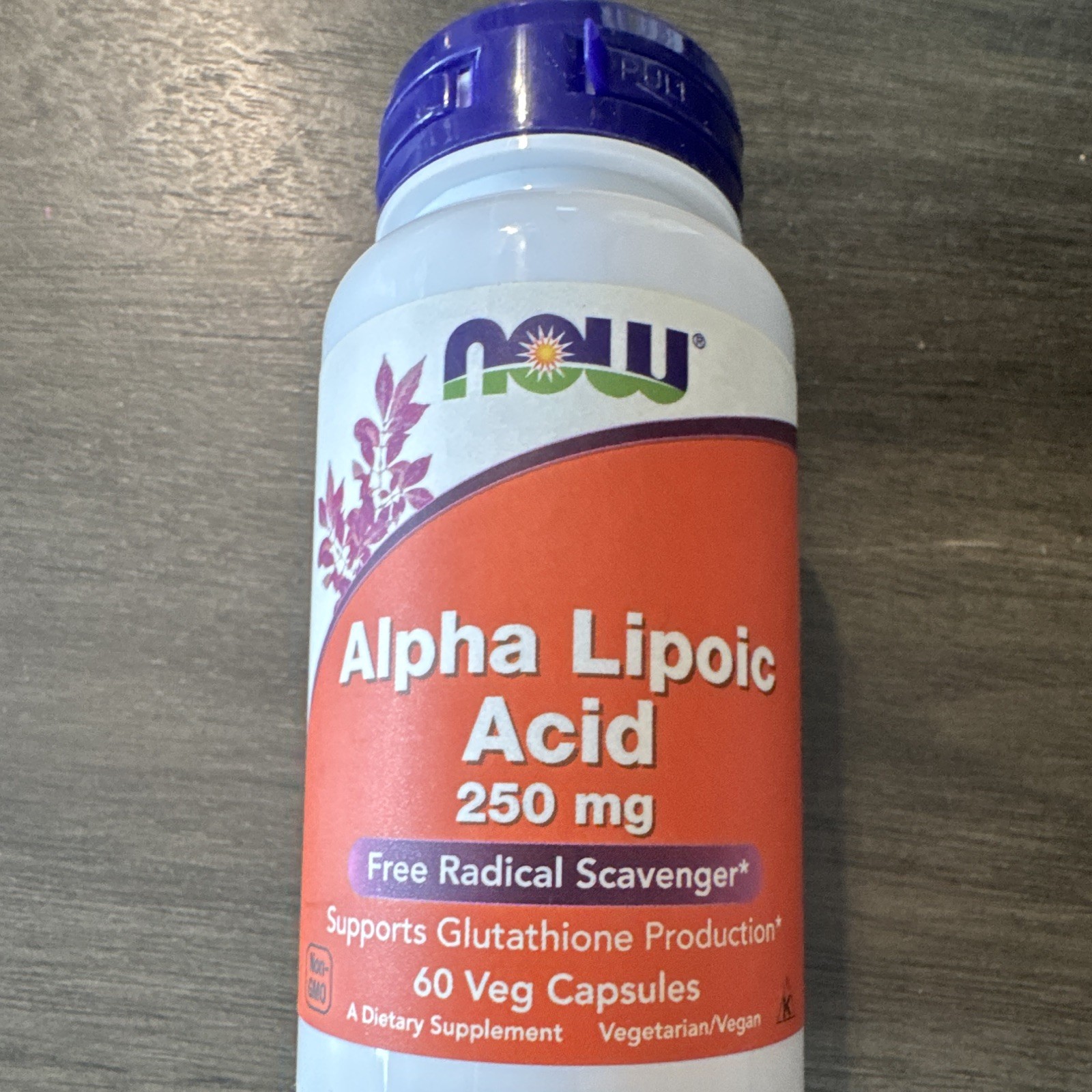 NOW Alpha Lipoic Acid 250mg Veg Capsules 60 ct Vegetarian Vegan