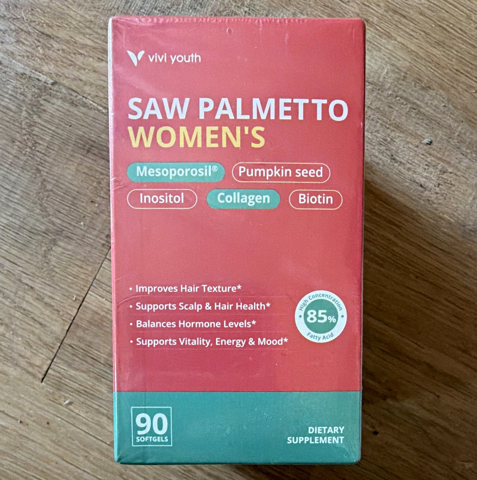 vivi youth Saw Palmetto Hair Growth & Hormone Balance Supplement 90 Softgels