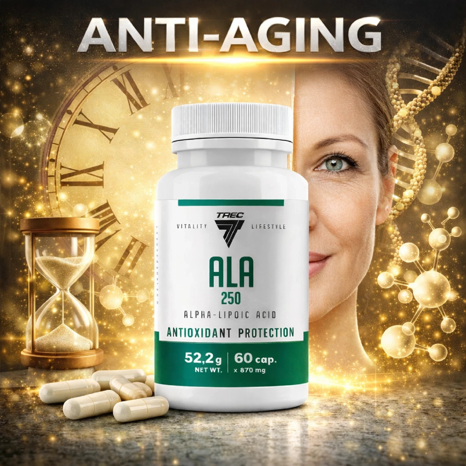 ALA 250 – TREC – 60-120 Capules – energy metabolism,supports energy production