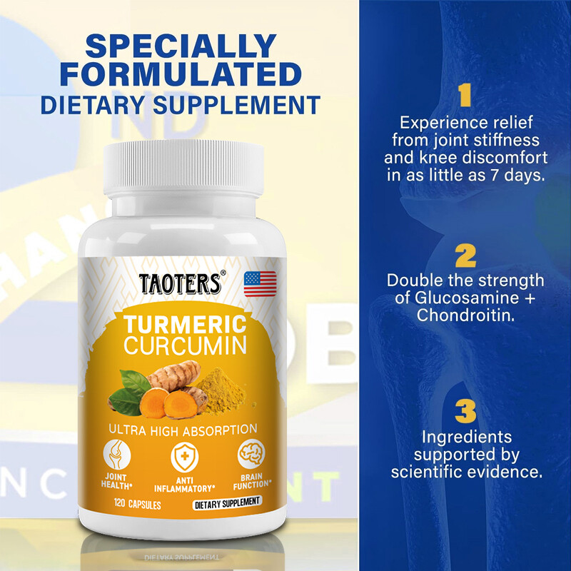 Turmeric Curcumin Highest Potency 95% 1300mg with Bioperine Black Pepper Extract