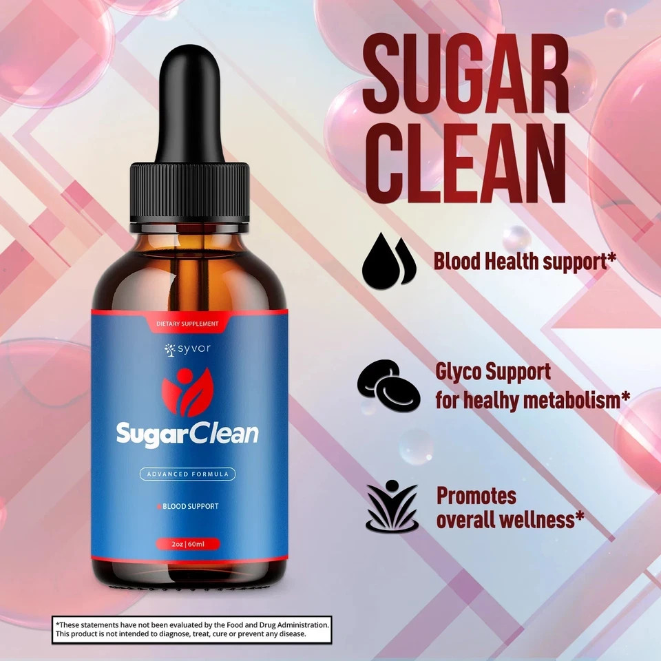 Pack) (2 Sugar Clean Blood Support Drops SugarClean Vitamin Supplement 30 Servs
