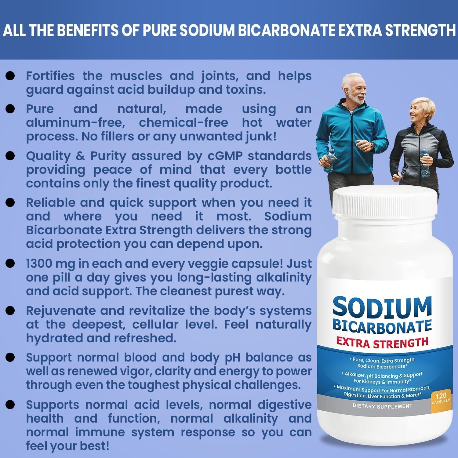 Sodium Bicarbonate Capsules Extra Strength Organic Use No Junk Tablet 1300 Mg