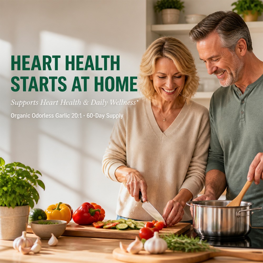 Garlic Supplement, 20:1 Extract 50mg,Supports Immune & Cardiovascular 30~120Caps
