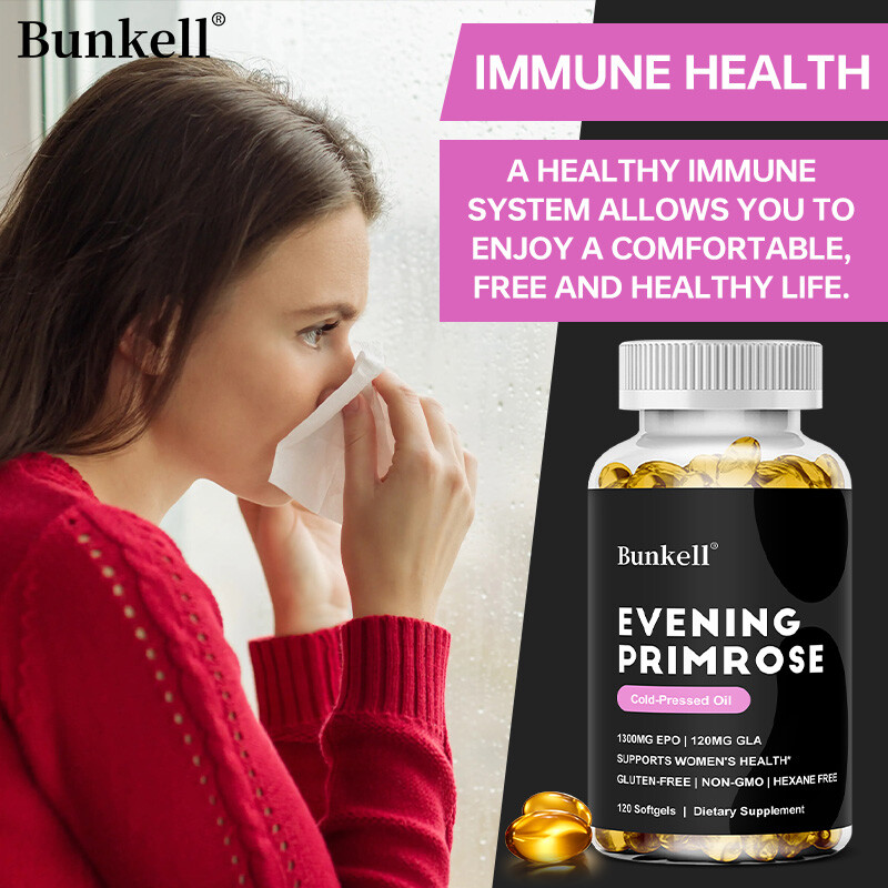 Evening Primrose Oil 1300 mg with GLA 30/60/120 Softgel Oil Supplement