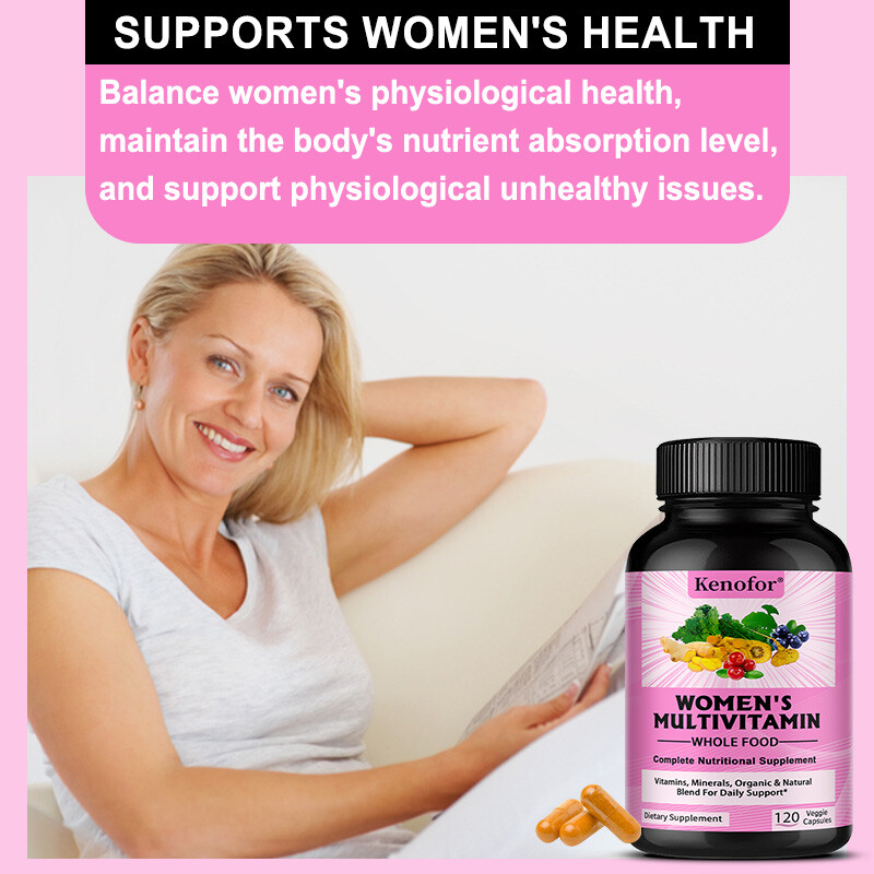 Women’S Multivitamin Organic Based Energy Supports Overall Body Health 120 Caps