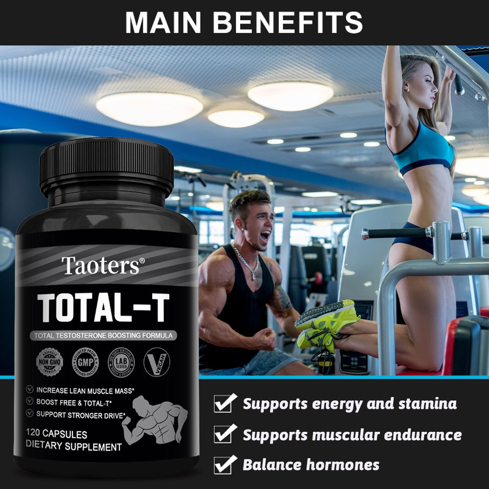 TOTAL-T – Testosteron Booster for Men, Improve Muscle Strength-FOR MEN WOMEN