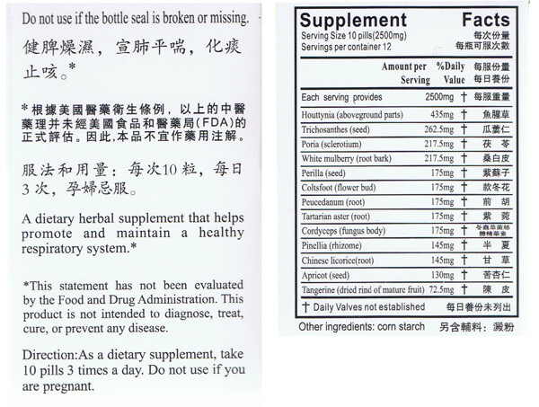 PING CHUAN PILL Dietary Supplement – 120 Pills (250 mg each) #21111