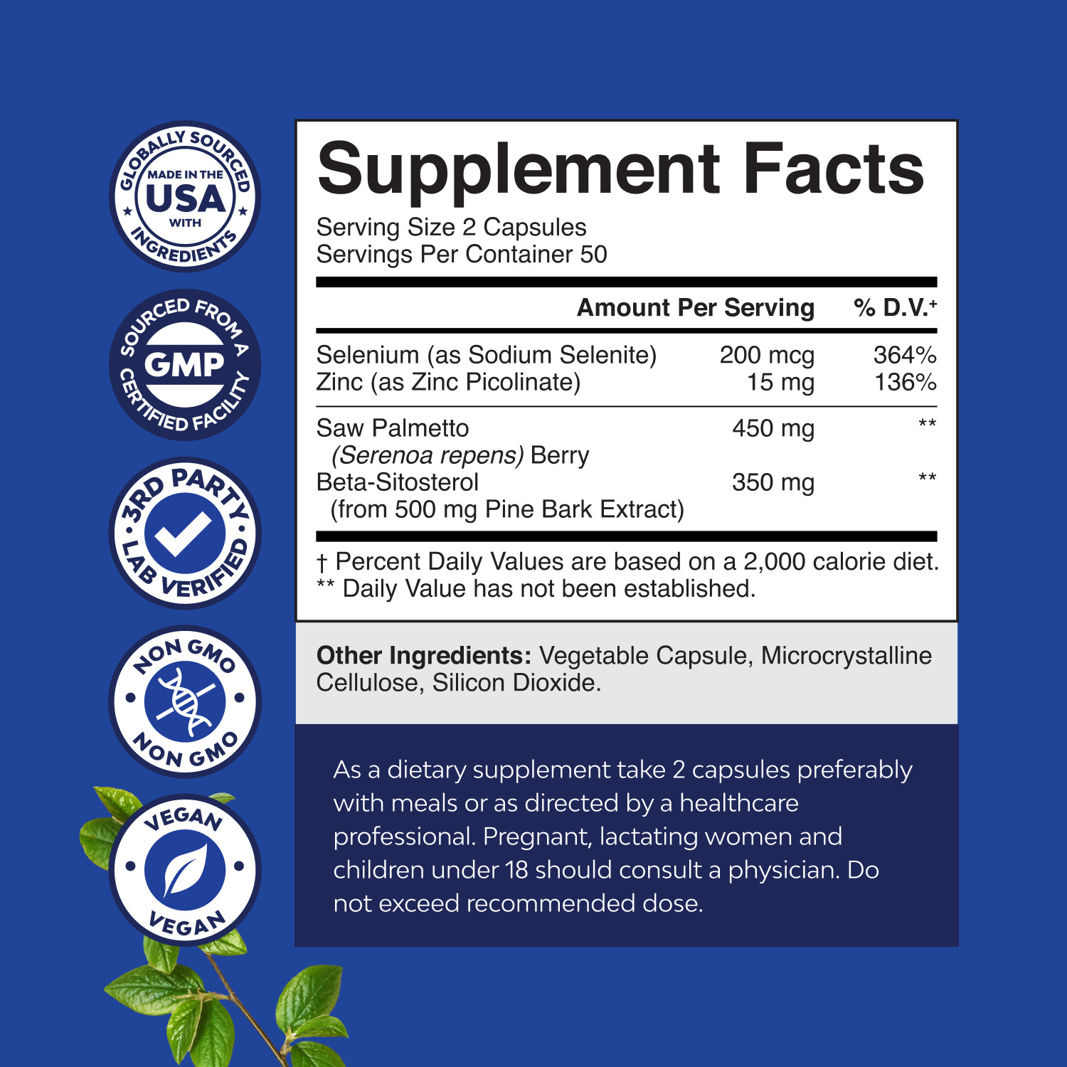 Natures Craft Saw Palmetto for Men with Beta Sitosterol – Prostate Health