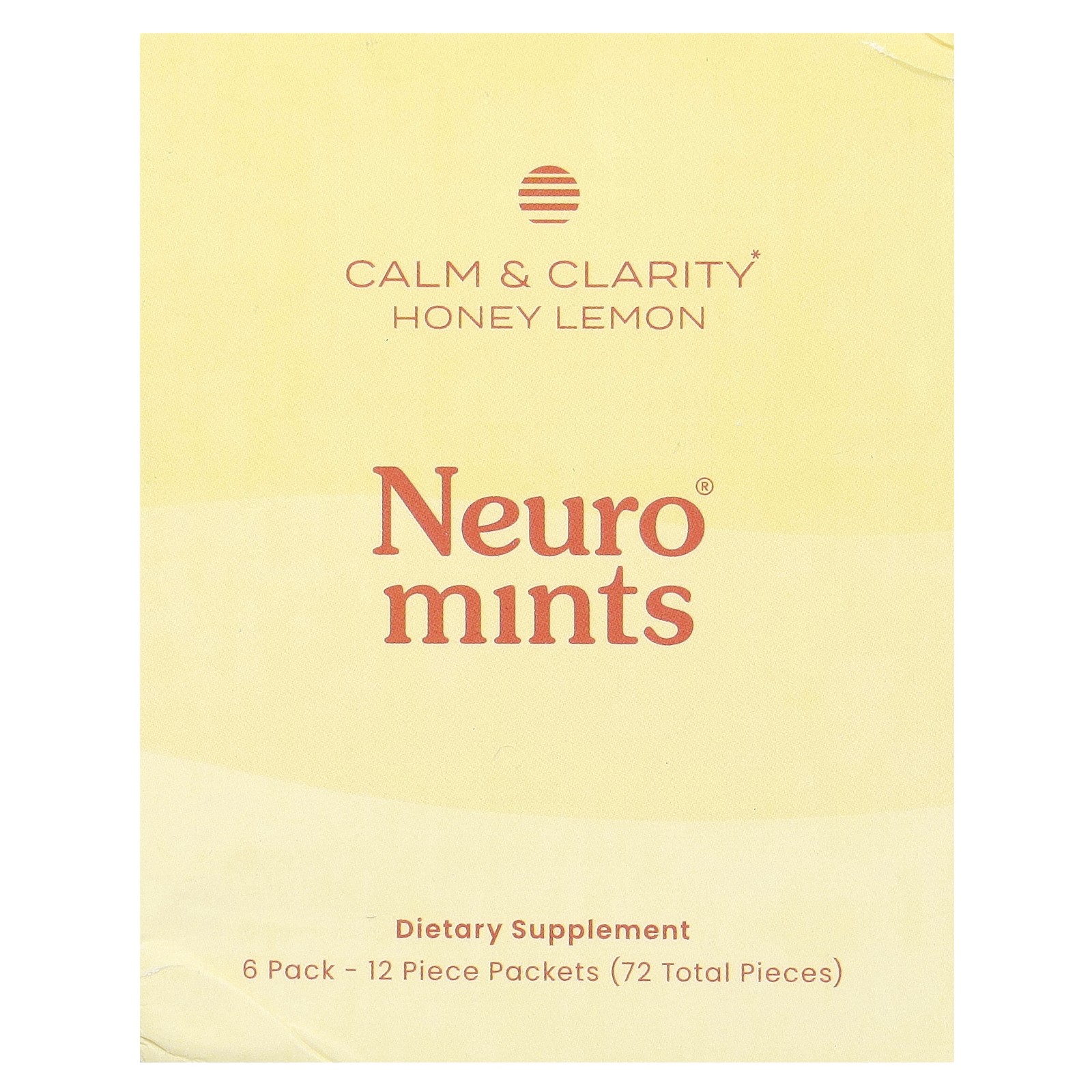 NeuroMints, Calm & Clarity, Honey Lemon, 6 Pack, 12 Pieces Each