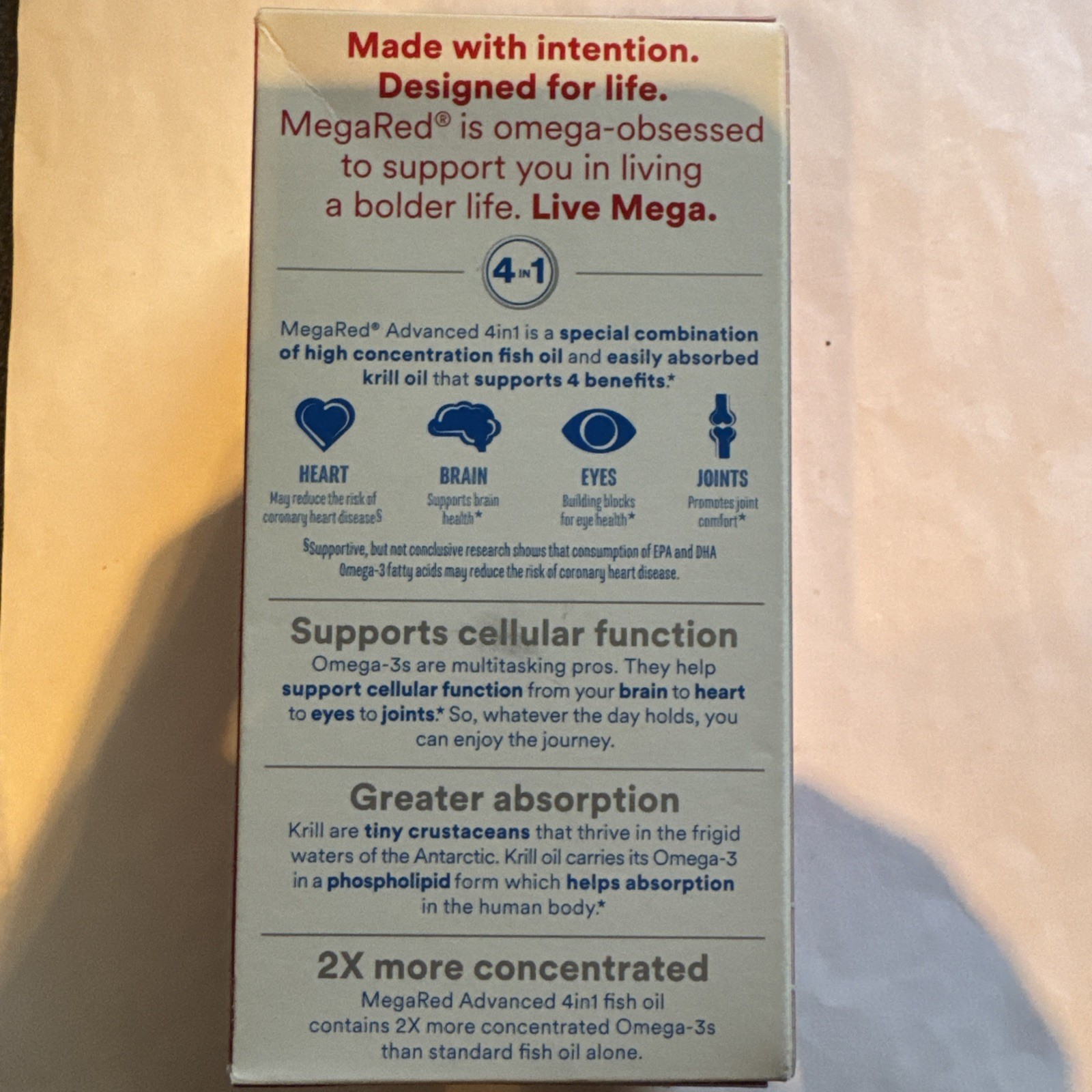 Mega Red Advanced 4in1 Fish & Krill Oil – 25 Softgels Exp 10/2025