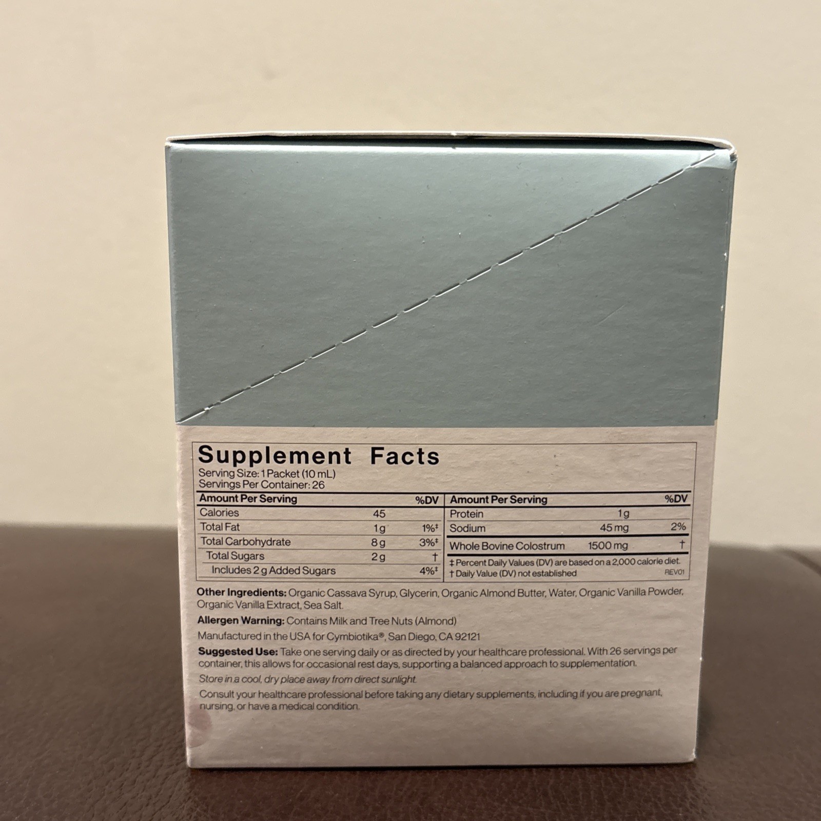 CYMBIOTIKA Liquid Colostrum, Grass-Fed, for Immune & Gut Support – 26 packets