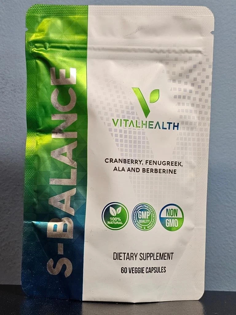 VitalHealth S-Balance 60 Veggie Capsules – New/Sealed! Vital Health Exp 1/2027