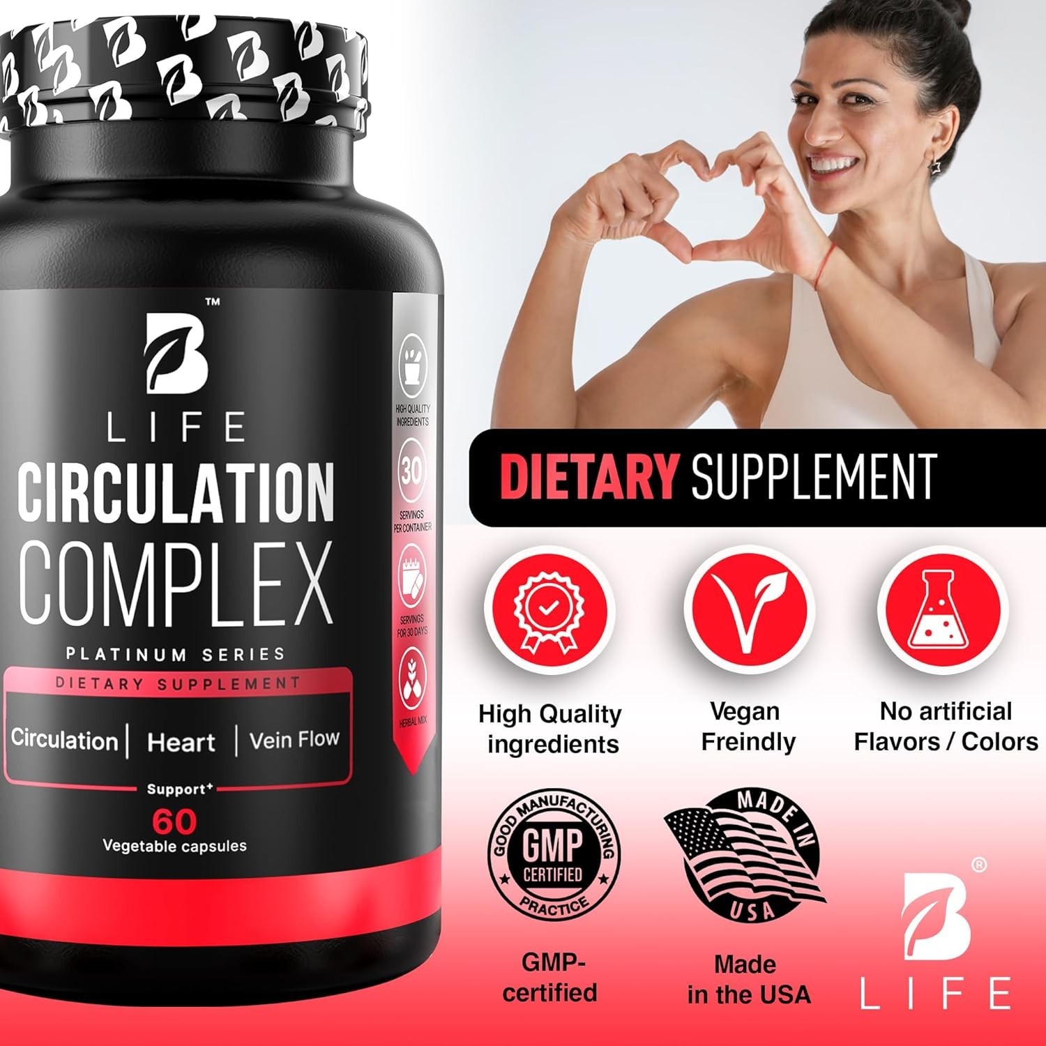 TWO PACK Circulation Complex for Varicose Veins – Resveratrol, Horse Chestnut