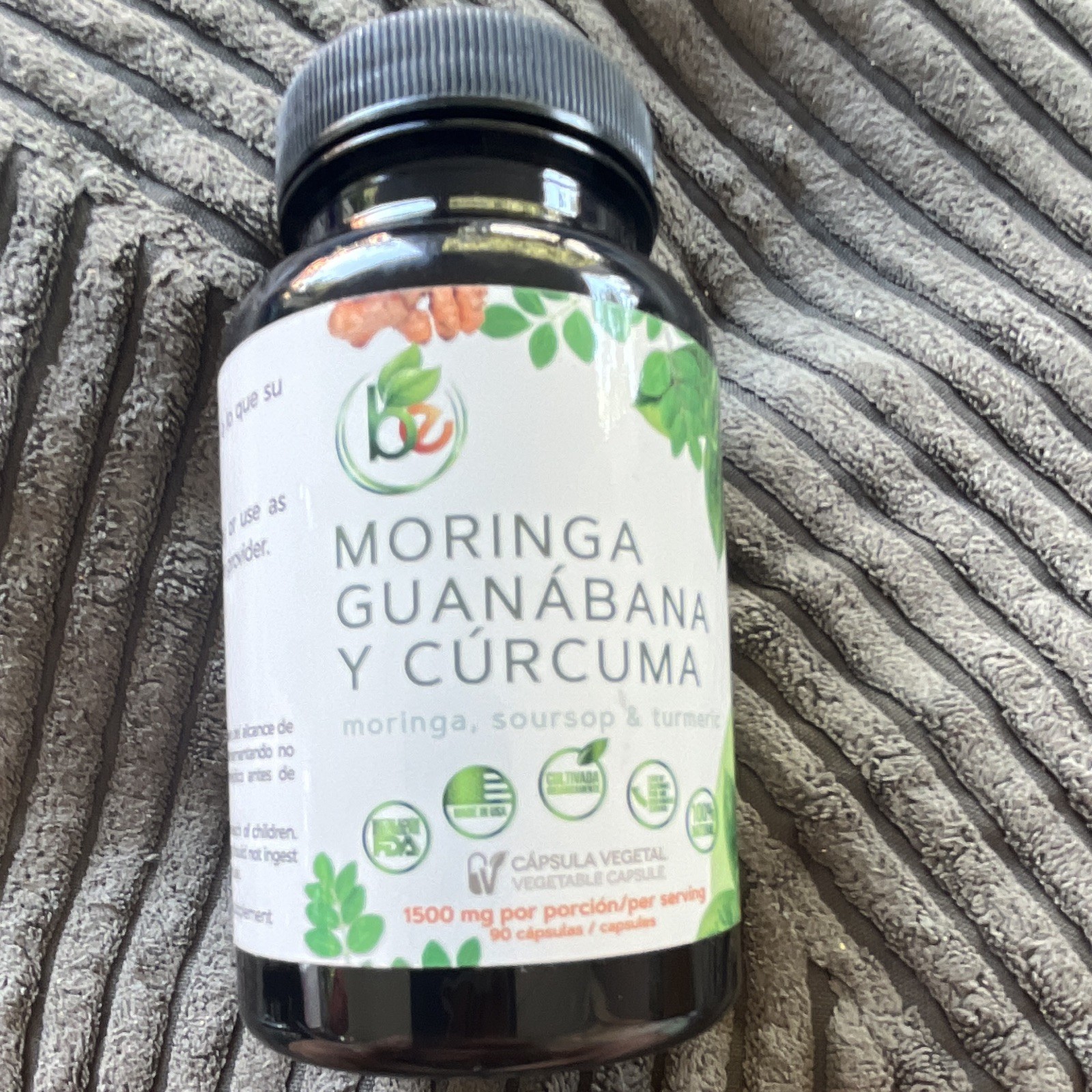 Bexperts USA Moringa Soursop Turmeric 1500mg 90 Veg Capsules Organic Exp 03/31