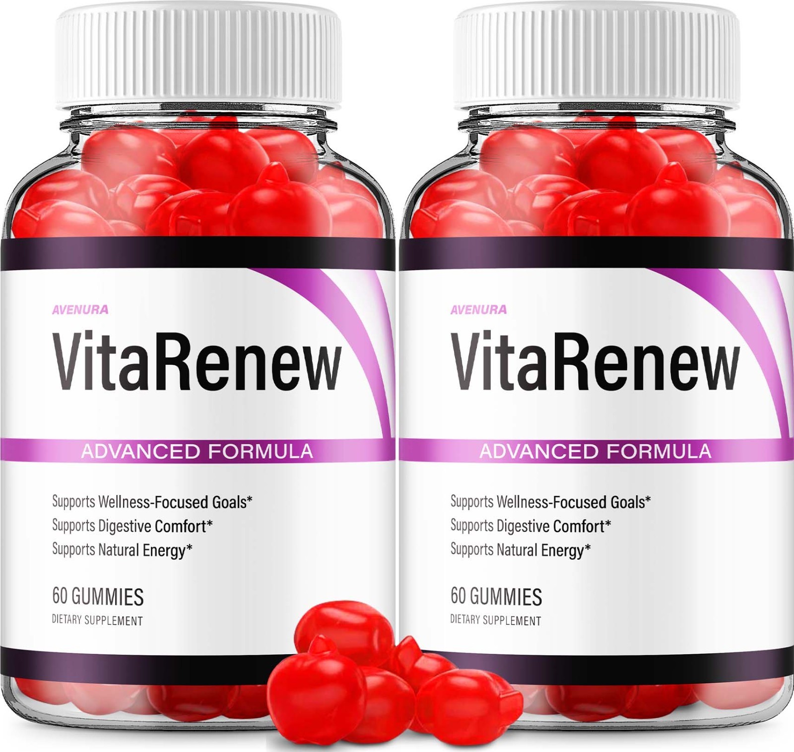 (2 Pack) VitaRenew ACV Gummy – Natural Ingredients for Overall Wellness Support