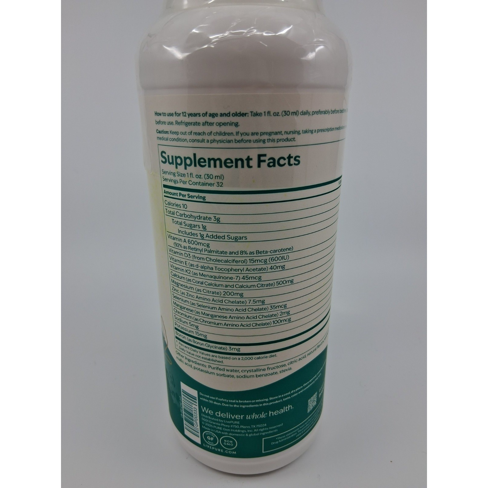 LivePURE CalciuMK+ Mixed Berry 32 fl oz EXP: Jun 2027