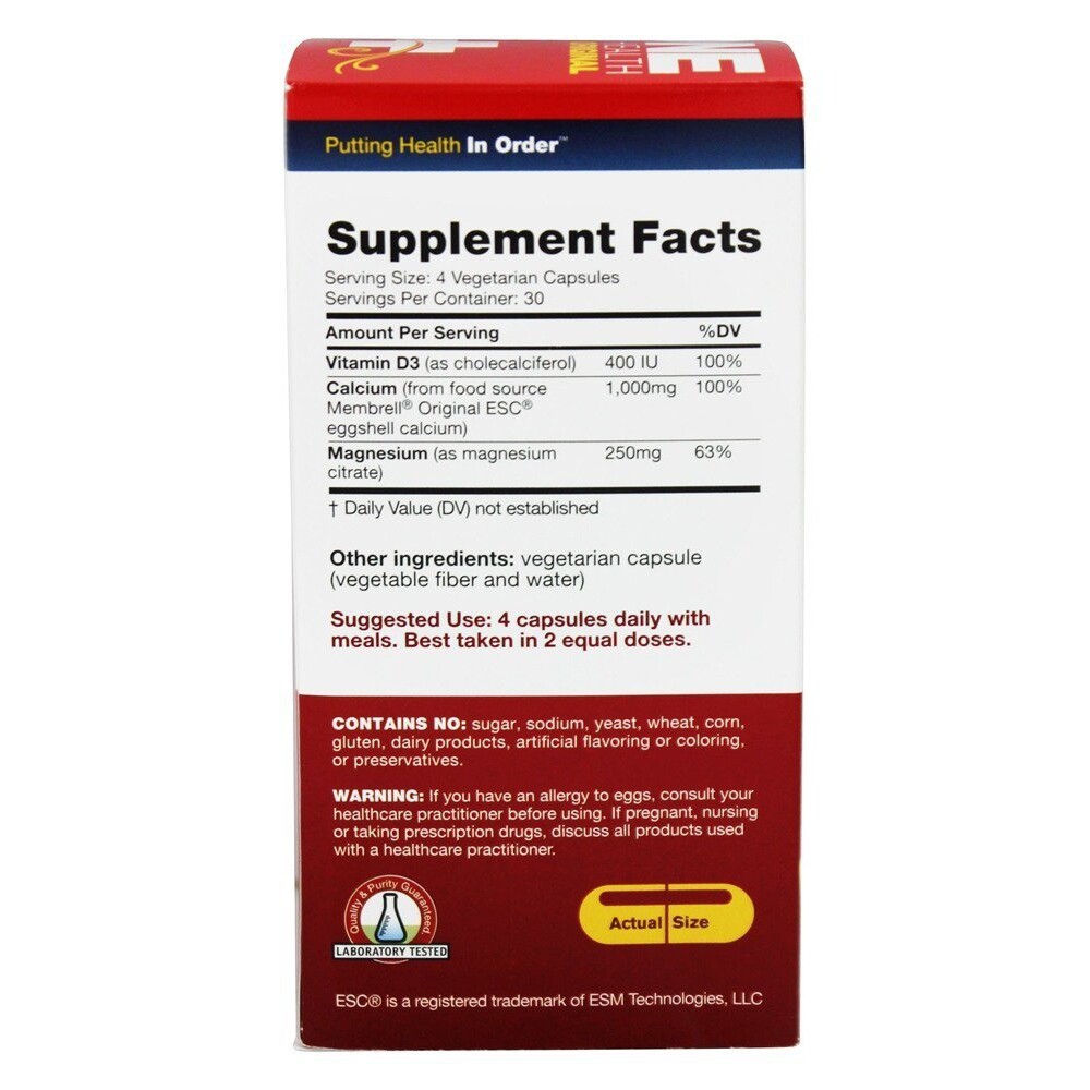 Redd Remedies Bone Health Eggshell Calcium, 120 Vegetarian Capsules