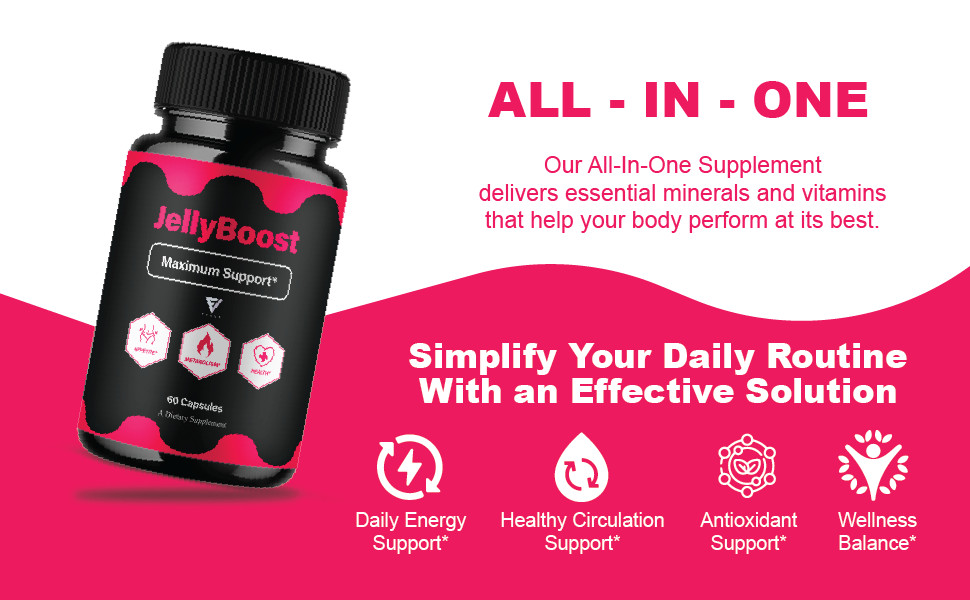 (3 Pack) Jelly Boost Maximum Support, JellyBoost Weight Health (180 Capsules)