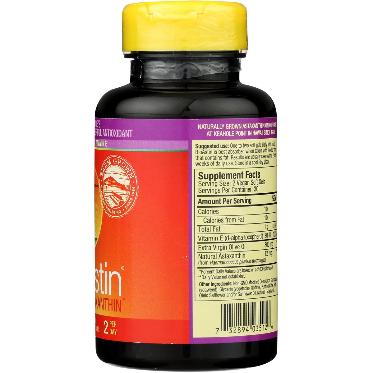 Nutrex Hawaii Bioastin Supreme Astaxanthin 6 Mg Vegan Softgels 60 Count 1 Pack