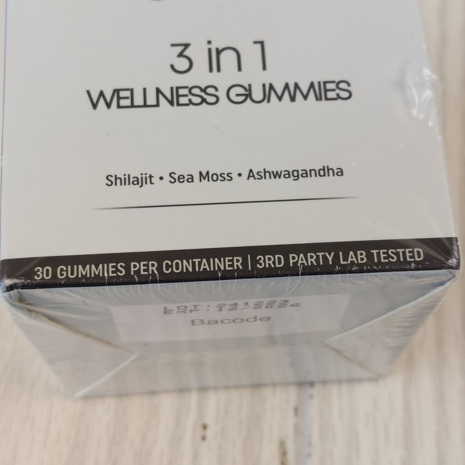 Cured 3 in 1 Wellness Gummies Unisex 30ct Shilajit Sea Moss Ashwagandha 12/26