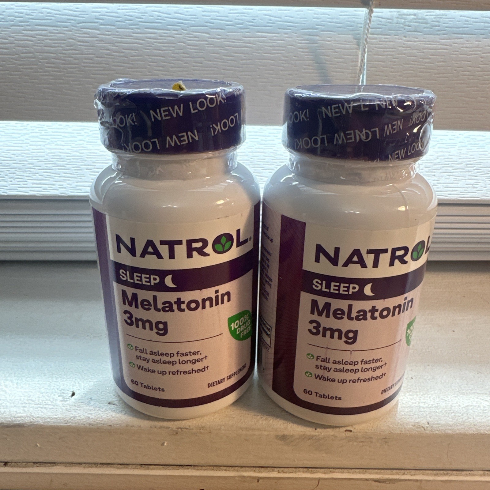 2 PACK Natrol Melatonin 3 mg 120×2 = 240 Tabs Total 8/26
