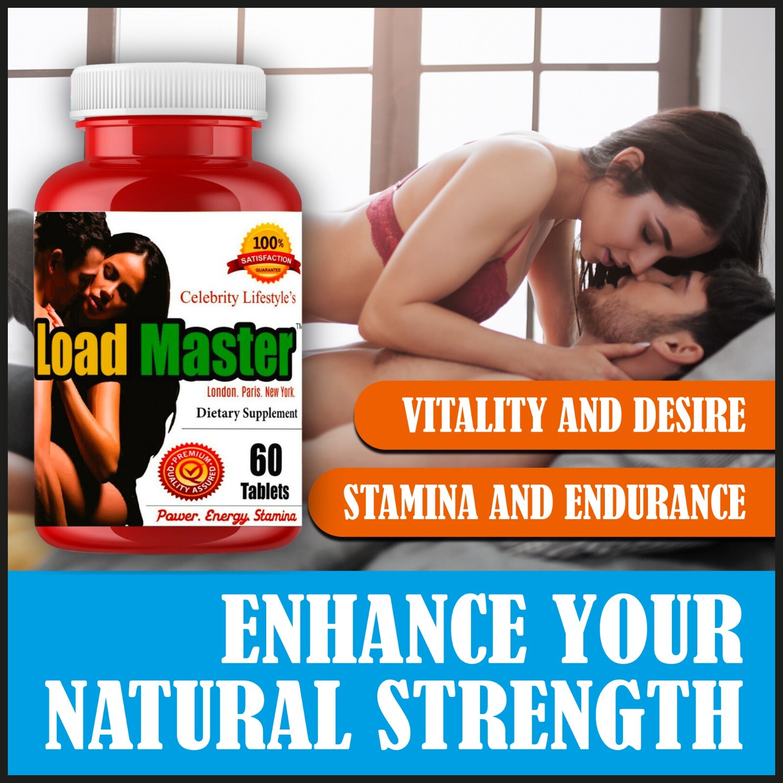 Male Enhancement Libido Booster Men Testosterone Booster Energy Stamina 22/12/25