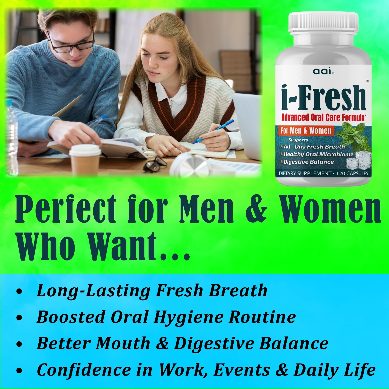 Bad Breath Freshener, Dental Probiotics Capsules Advanced Oral Care Fresh Breath