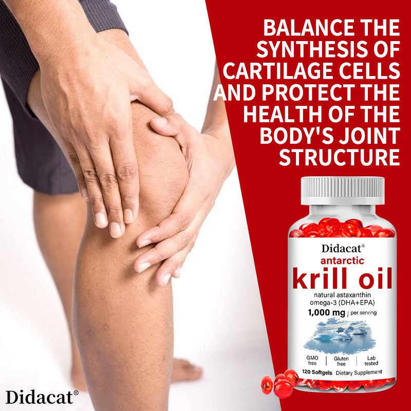 Antarctic Krill Oil 1000mg Softgels – with Omega-3 EPA, DHA & Astaxanthin