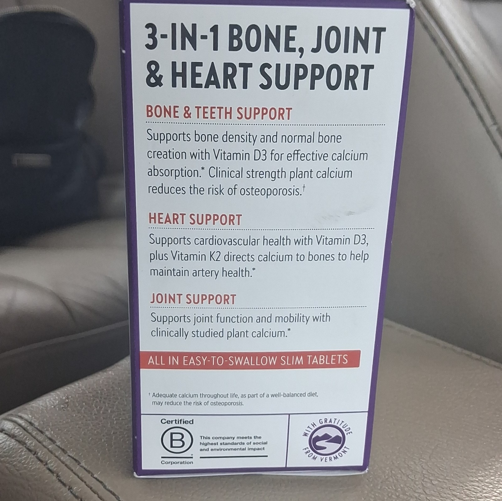 New Chapter Plant Calcium Supplement Bone & Teeth Support Tablets 180 Ct