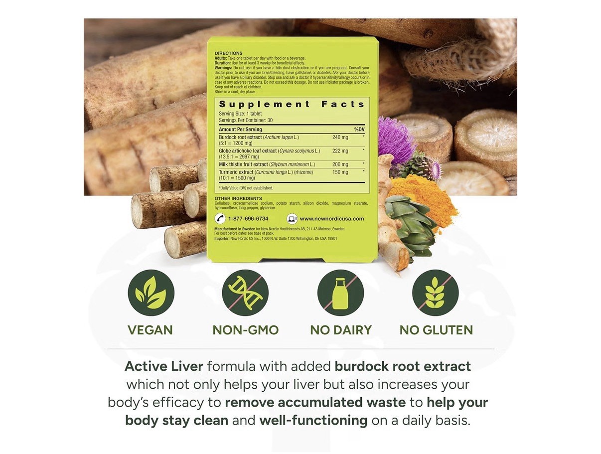 NEW NORDIC Active Liver Cleanse Liver Function And Cleansing 30 Day Supply